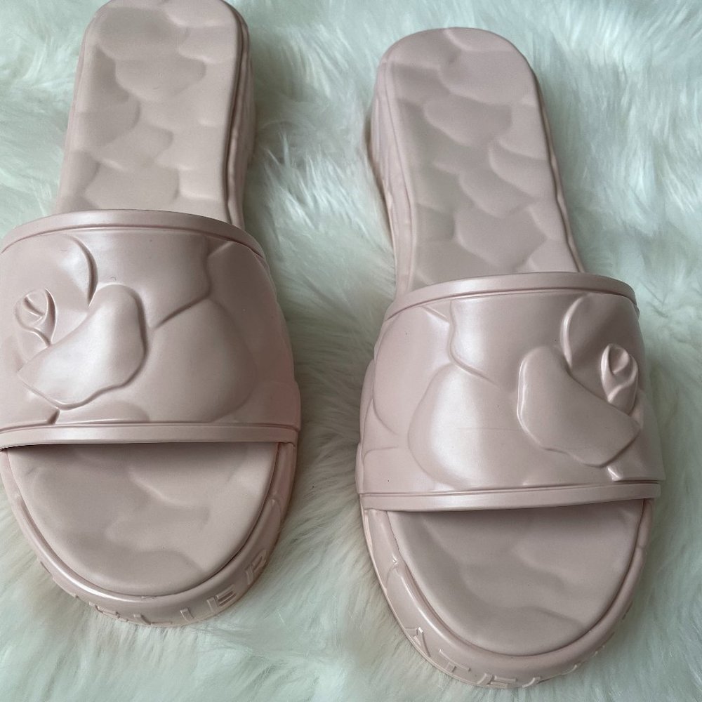 Valentino Garavani Platform Sculpted Poolside Mules Rose Atelier Shoes Sandal